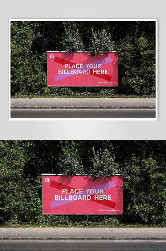 创意城市户外广告牌样机-众图网