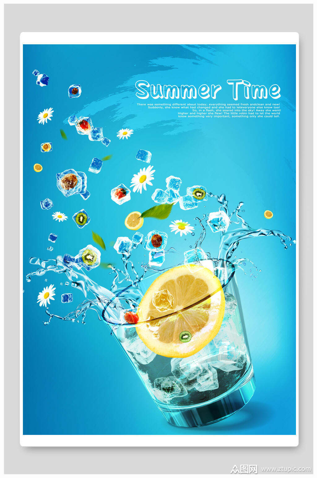 英文汽水饮料海报素材