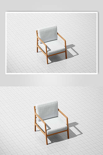 阳光阴影极简创意高端椅子样机