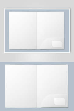 折痕白色画册海报卡片展示样机