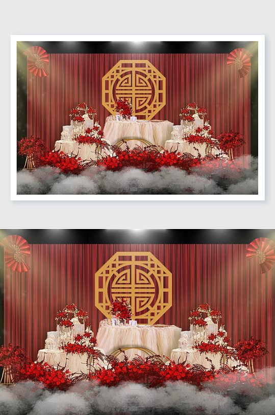 唯美浪漫紅色婚禮舞美