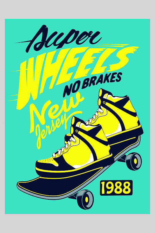 嘻哈摇滚涂鸦插画