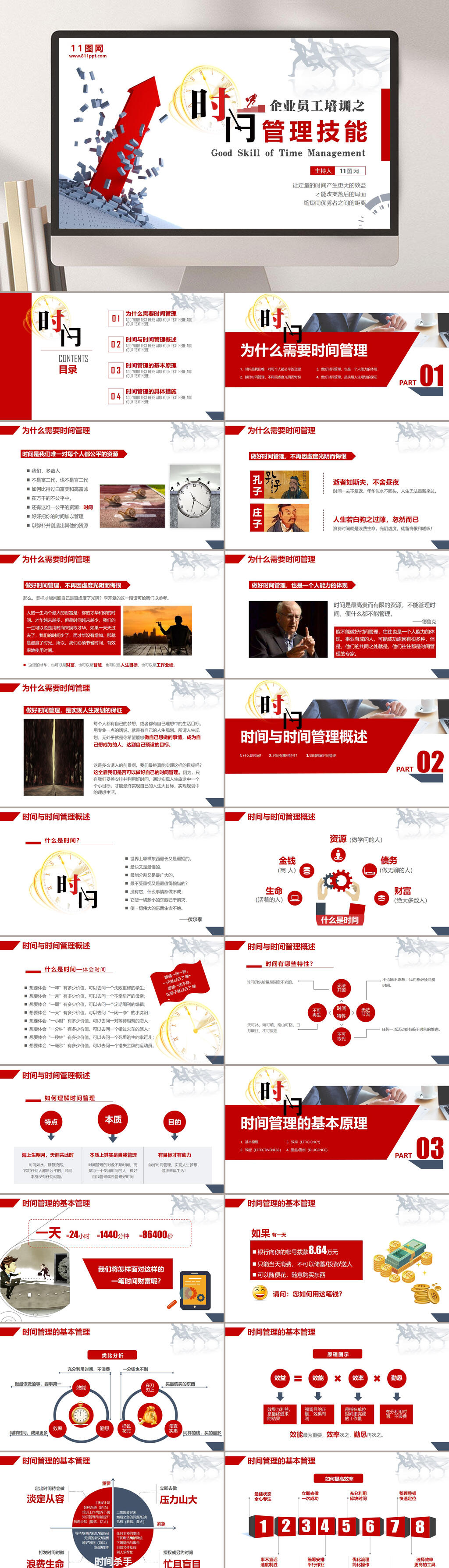 时间管理技能责任与执行力PPT素材