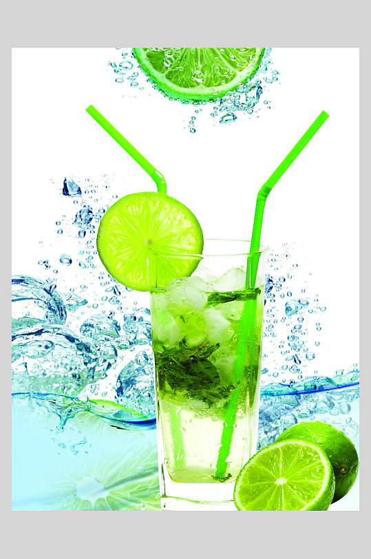 绿色柠檬汁海报