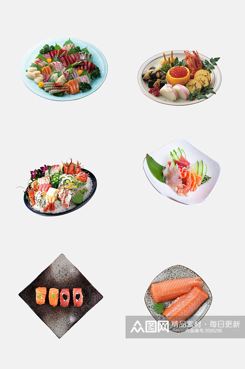清新日料寿司免抠素材素材
