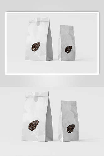 灰色袋子简约风咖啡袋包装展示样机