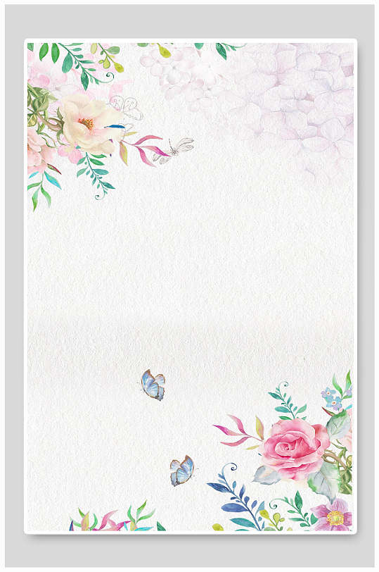 蝴蝶唯美创意高端素雅清新淡雅背景