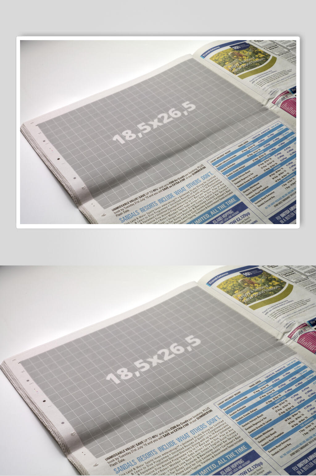 数字方格线条蓝色海报贴图样机素材