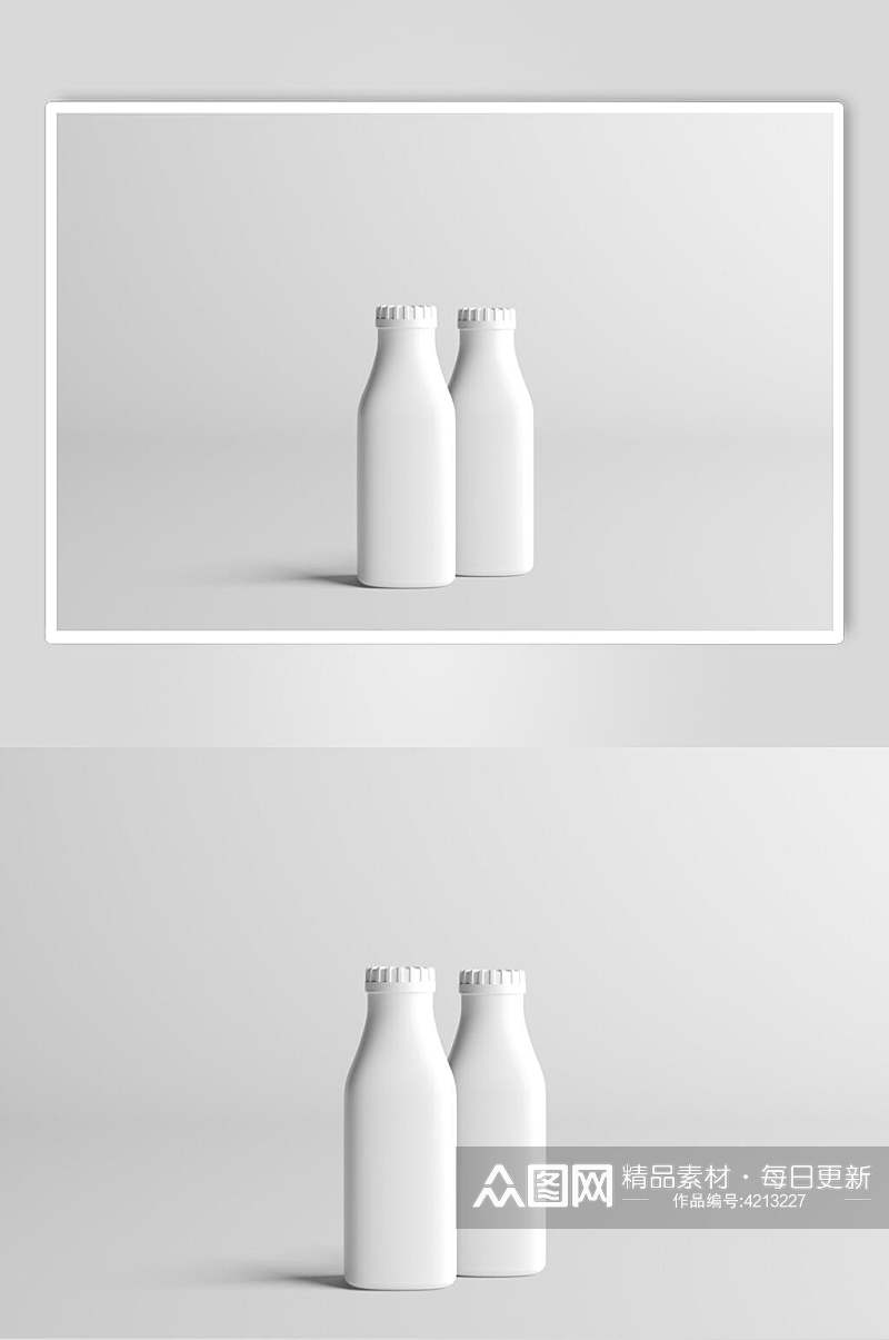 瓶子灰色创意高端果汁瓶展示样机素材