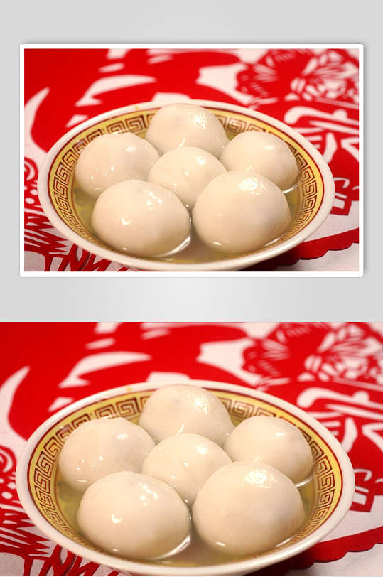 大碗六个大白汤圆图片