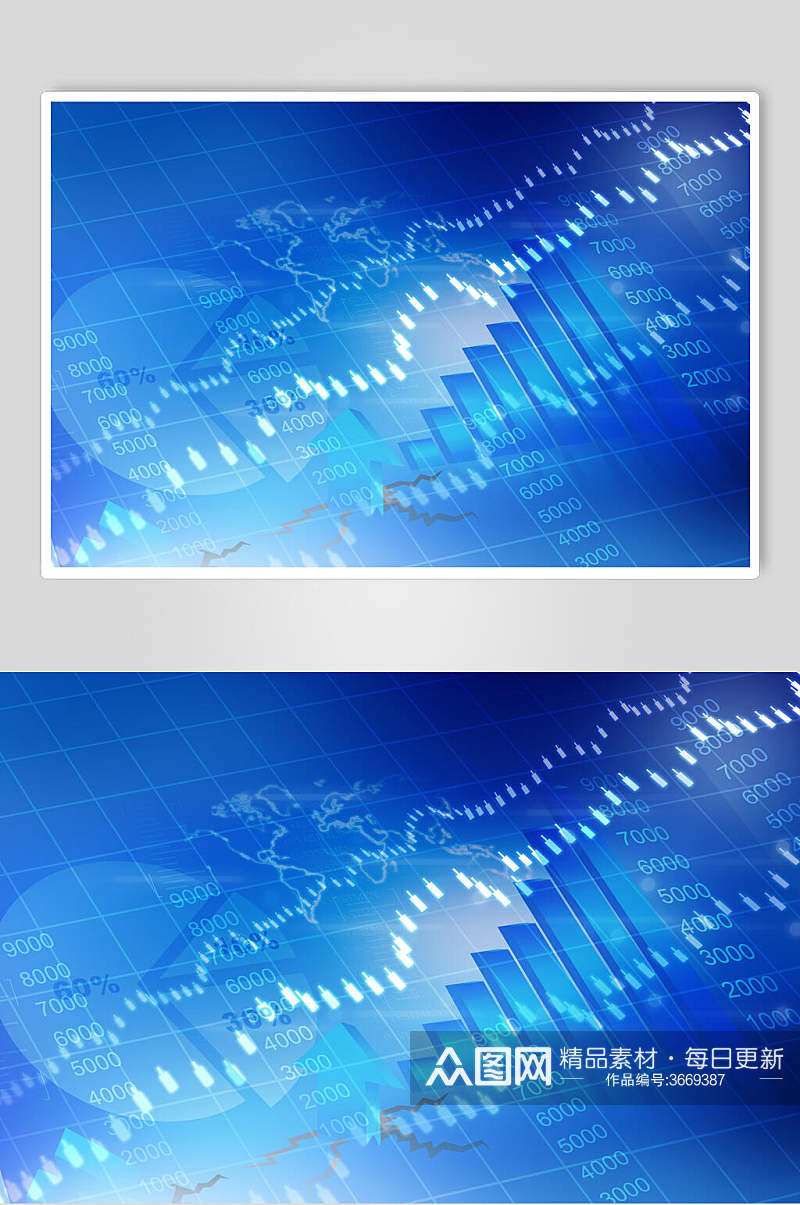 蓝色商务数码科技背景图片素材