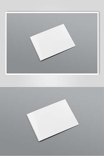 极简白色书籍装帧页面智能贴图样机