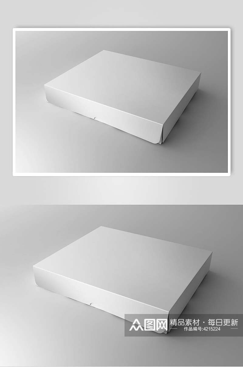 包装盒立体方形长方形灰色样机素材