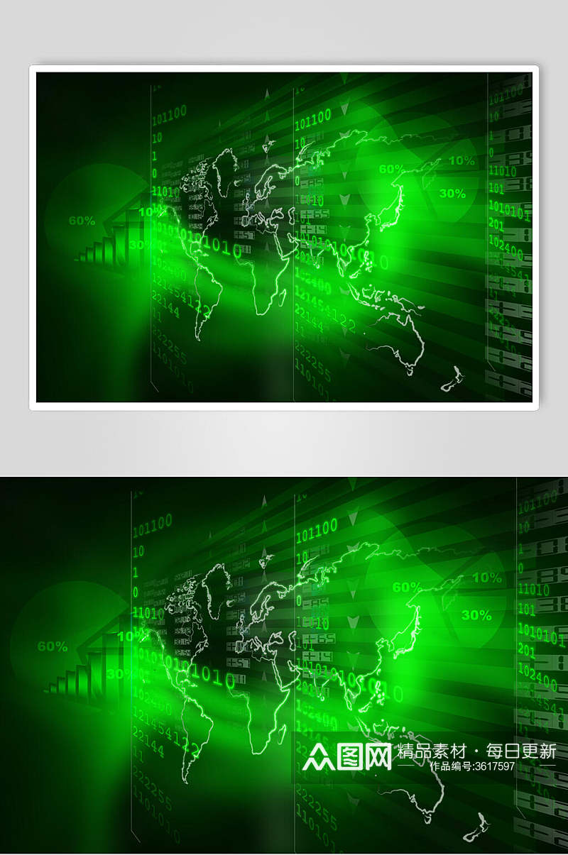 绿光商务数码科技背景图片素材