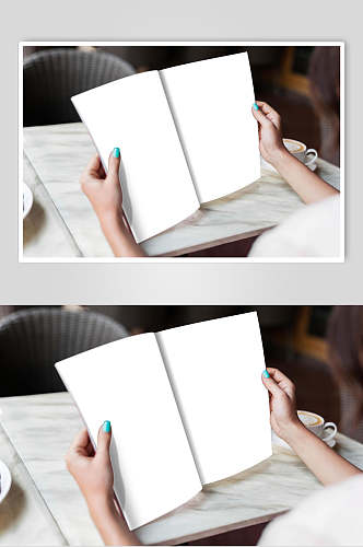 白色页面书籍装帧页面智能贴图样机