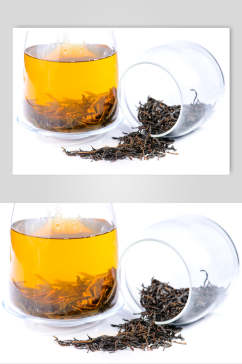 杯子茶叶绿茶红茶摄影图片叁