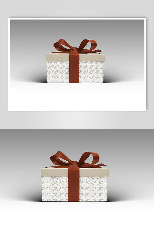 红色蝴蝶结珠宝首饰盒礼品袋样机