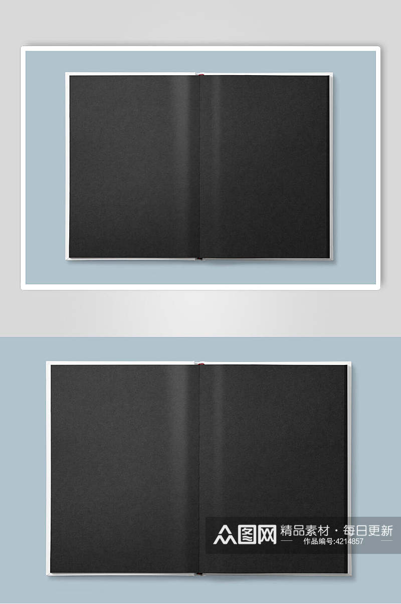 灰色内页各种规格书籍设计样机素材