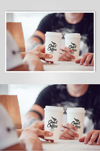 杯子创意大气咖啡品牌包装展示样机