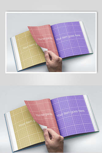 彩色书籍书本展示样机宣传效果图