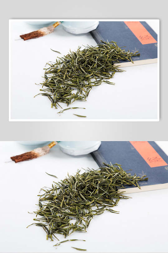 经典茶叶绿茶摄影图片