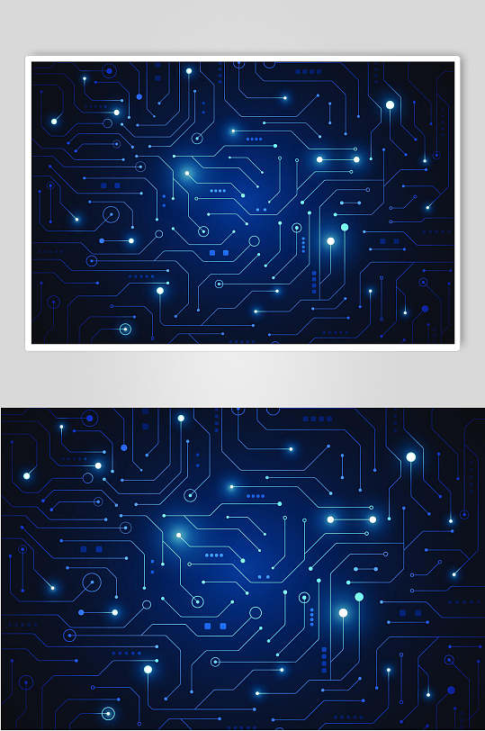 科幻科技风电路板光效矢量素材