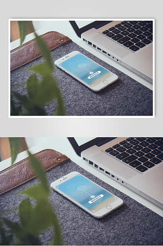 薯叶键盘浅蓝手机屏幕展示样机