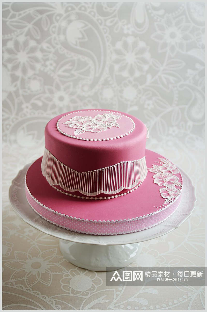 粉色叠层蛋糕图片素材