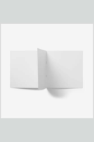 方形白色书籍装帧页面智能贴图样机效果图