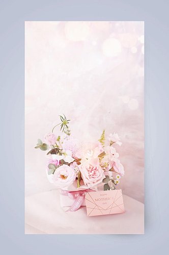 简约小清新花卉手机UI启动页