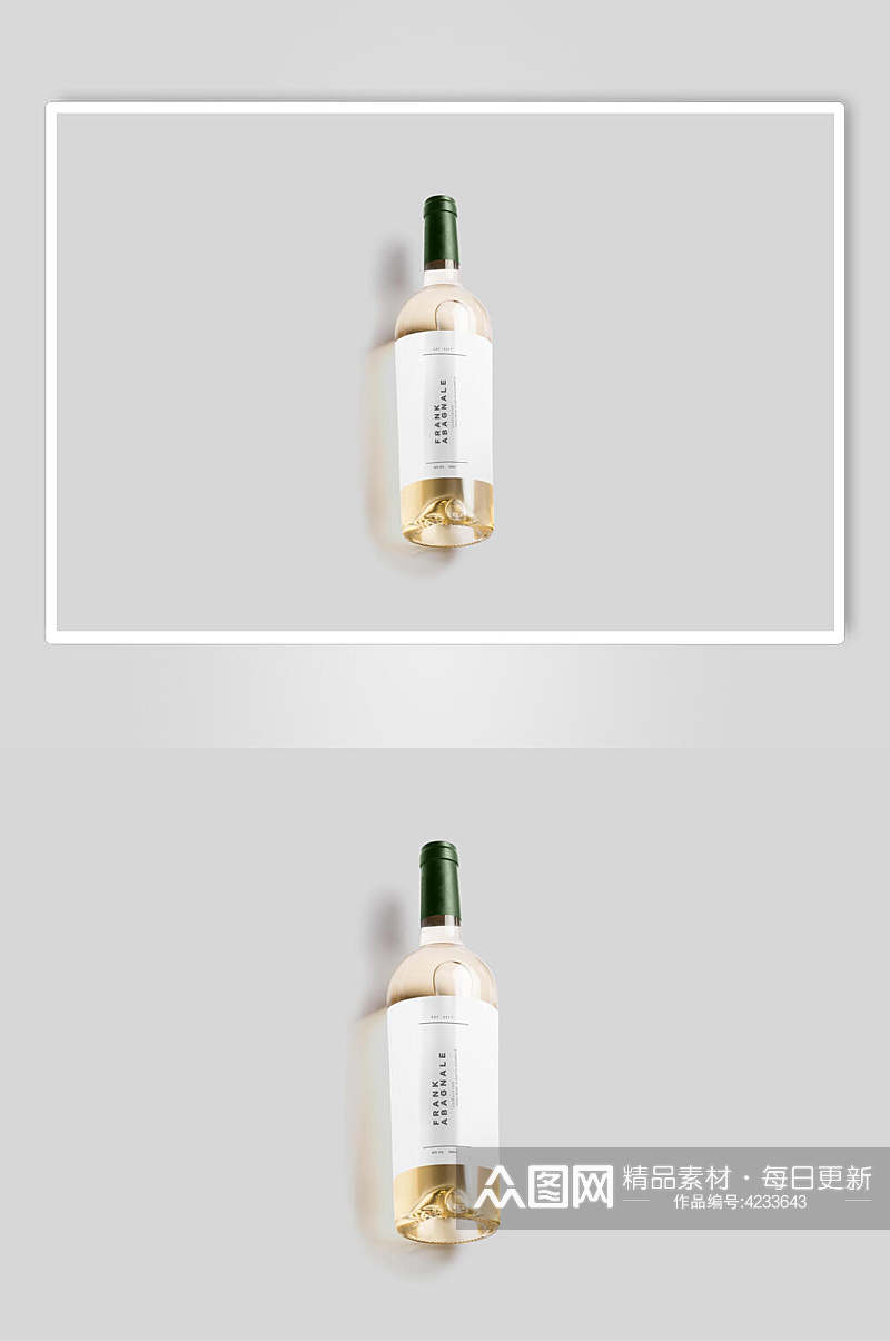 创意红酒果酒玻璃瓶贴图包装素材