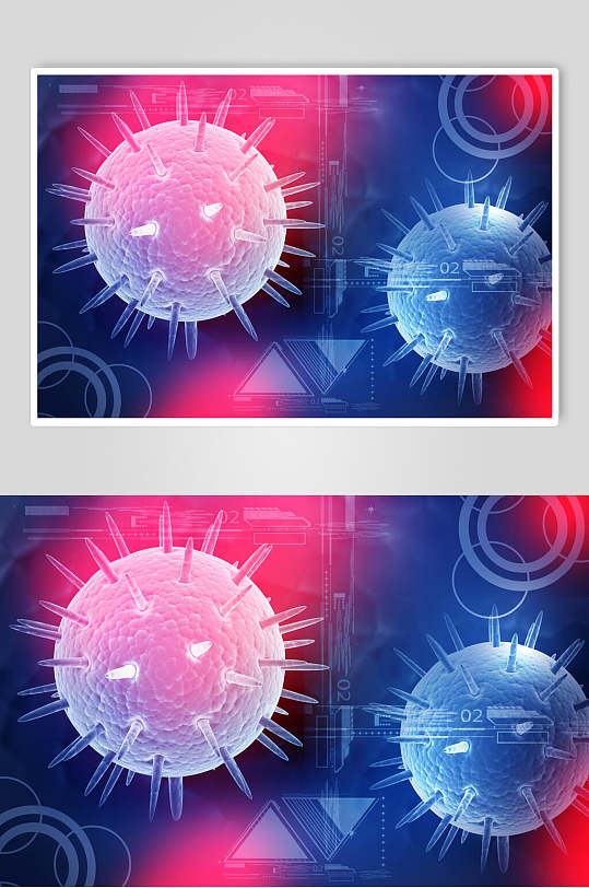 蓝色细胞病菌图片