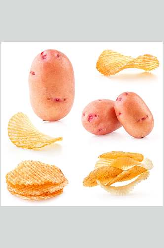 火腿炸薯片高清图片