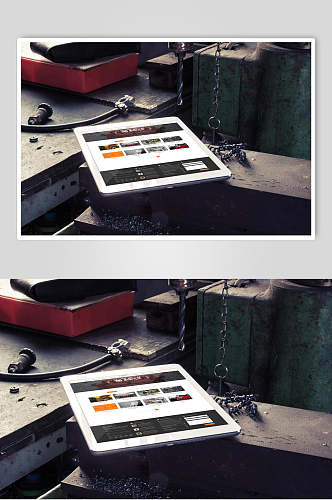 风格网页大气创意平板电脑场景样机