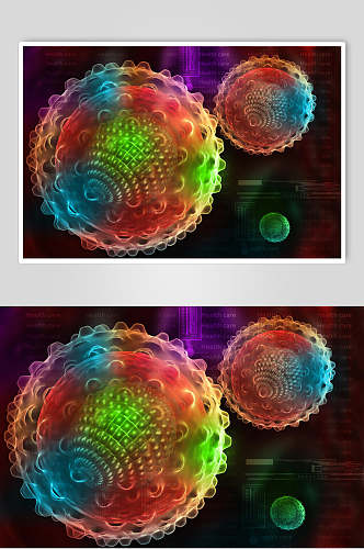 彩色圆形细胞病菌图片