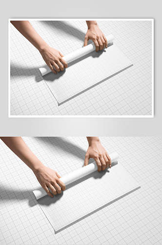 简约包装纸图案设计展示贴图样机