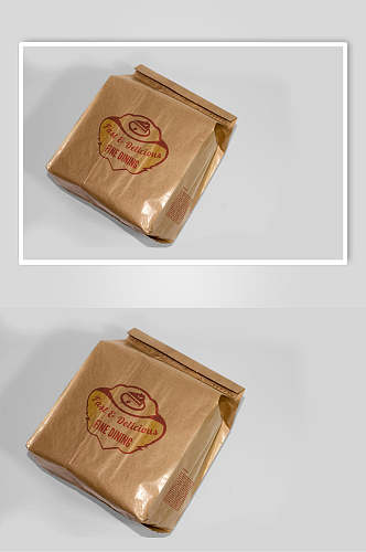 可定制LOGO皮纸袋包装购物袋置物盒样机