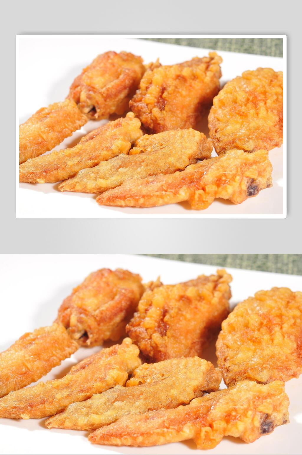 金黄美味炸鸡腿鸡翅鸡块美食摄影图片叁素材