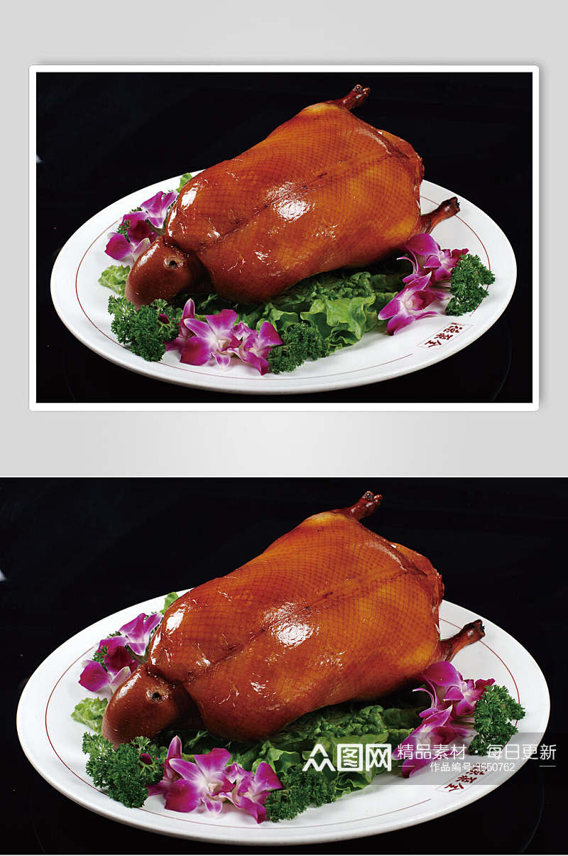 健康美味烤鸭烧烤类食物照片素材