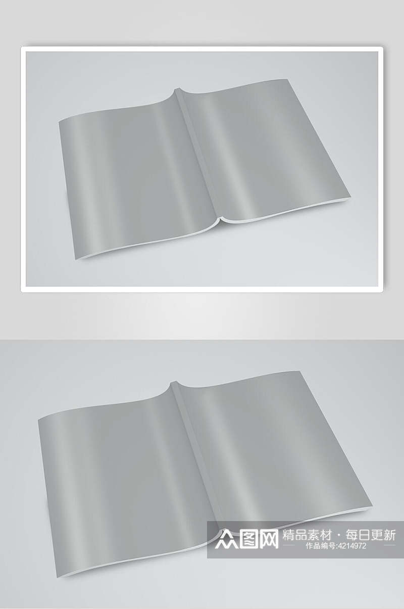 高端灰色厚书籍书本展示样机素材