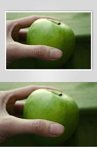 手拿苹果新鲜苹果水果图片叁