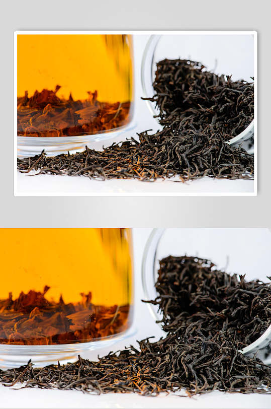 茶叶绿茶红茶泡茶摄影图片