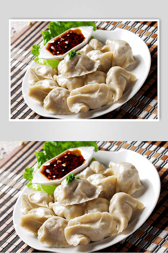 点心五福水饺美食摄影图片