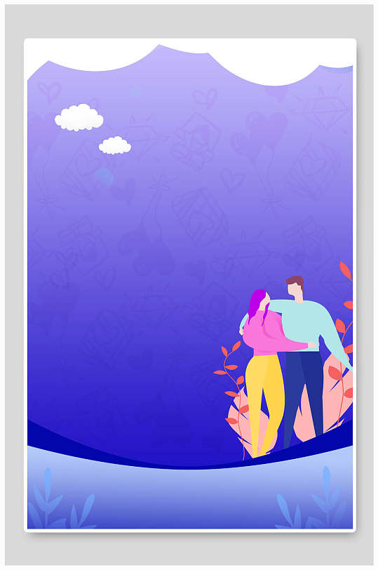 手绘蓝色背景海报图片-手绘蓝色背景海报设计素材-手绘蓝色背景海报