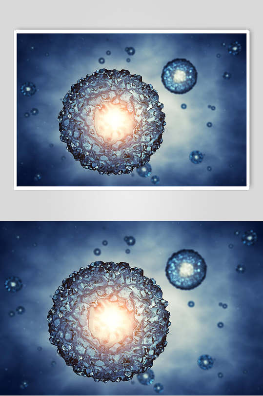 蓝色细胞病菌图片