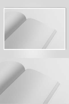 白色创意书籍装帧页面智能贴图样机效果图