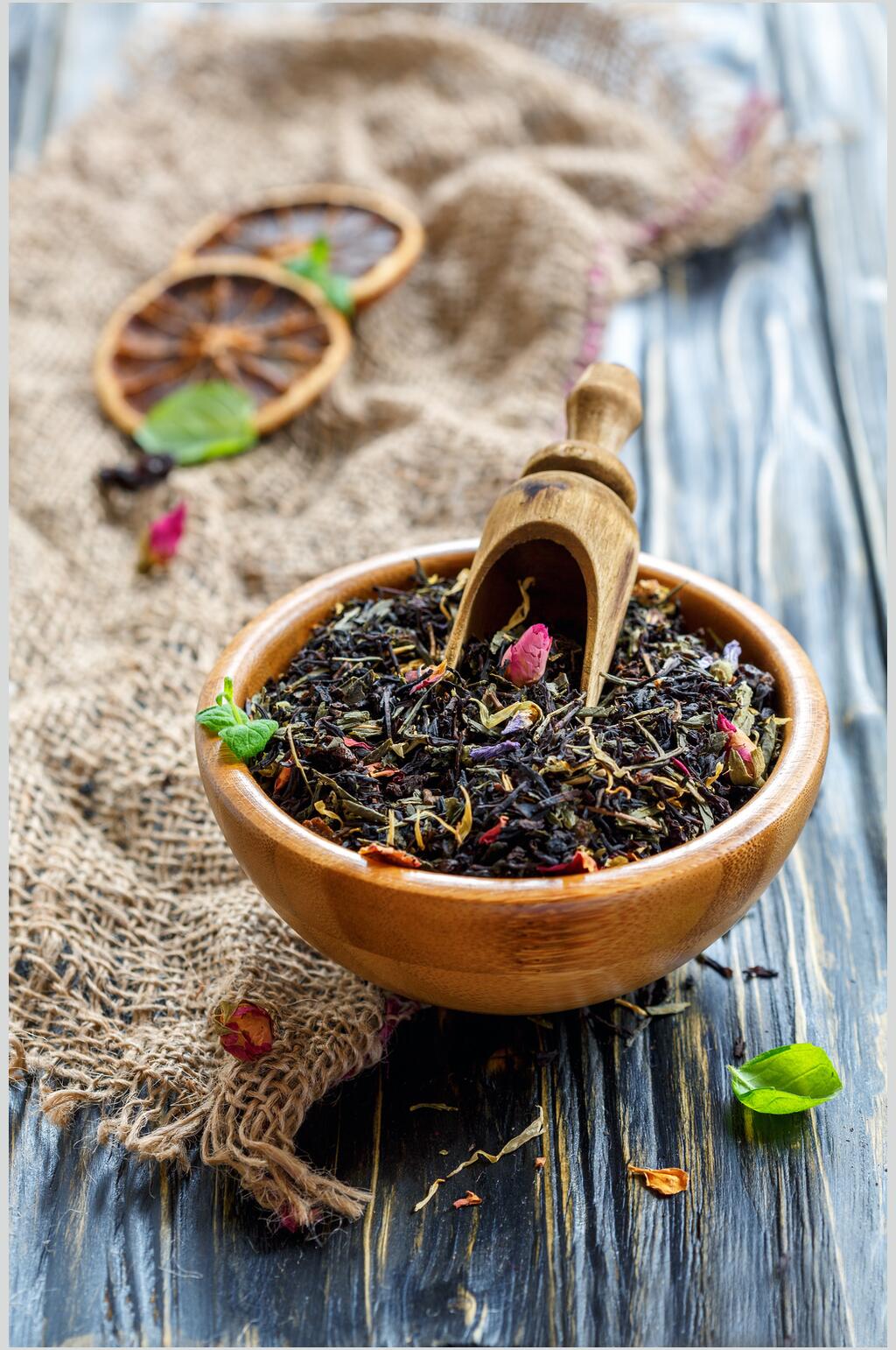 唯美茶叶绿茶红茶摄影图片叁素材
