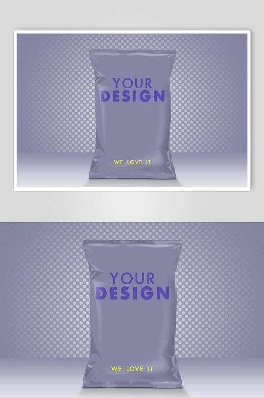 蓝紫色产品包装样机效果图