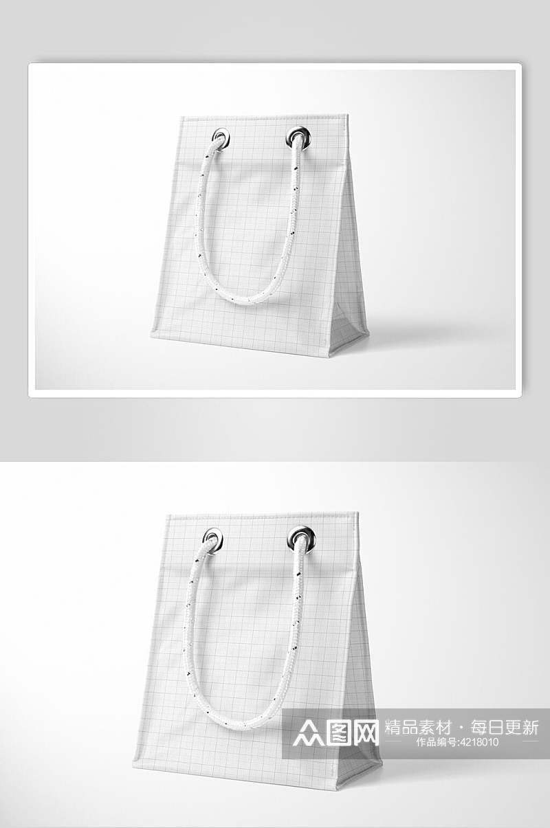 绳子创意大气灰手提袋设计展示样机素材