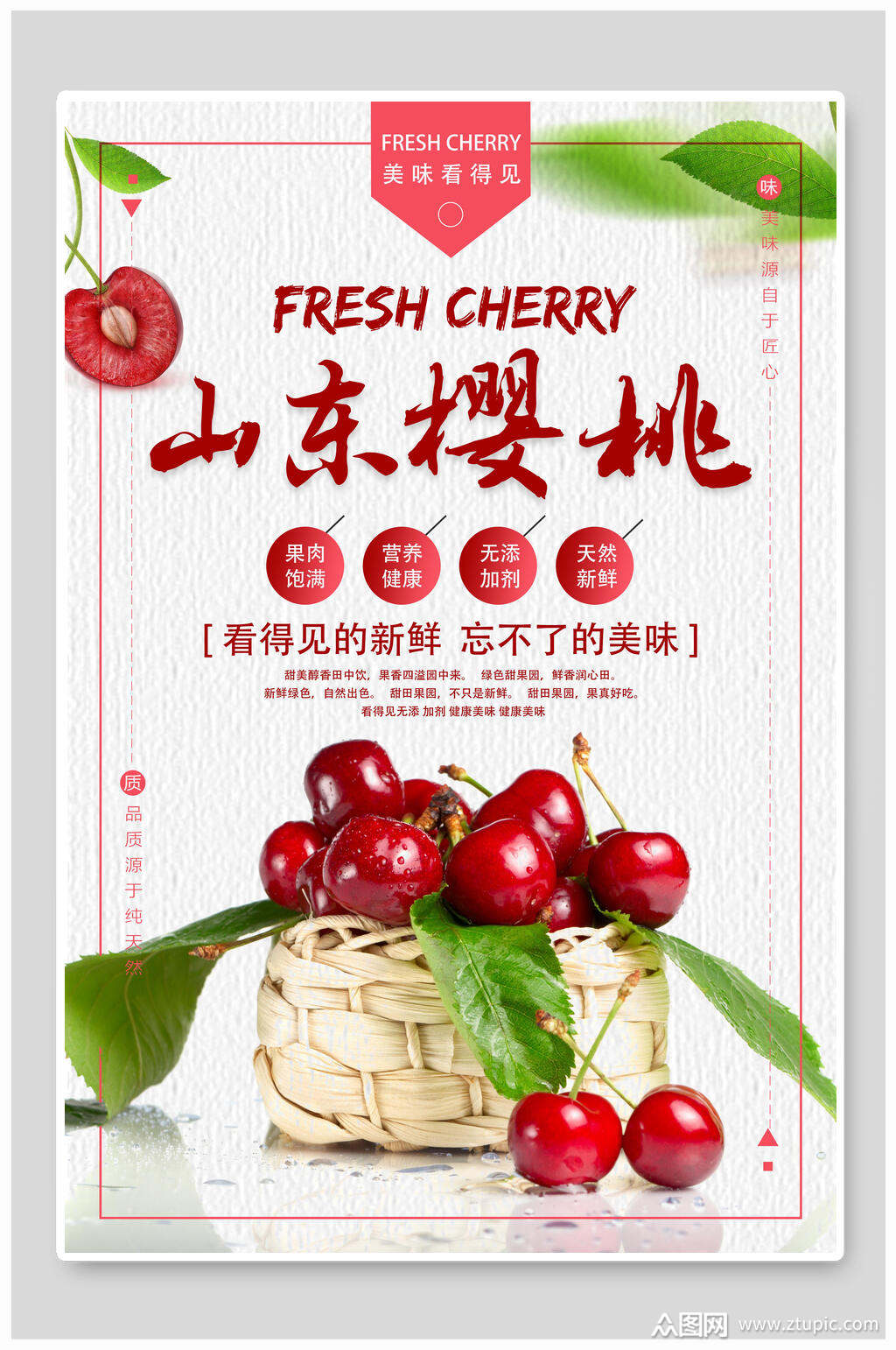 山东樱桃海报素材